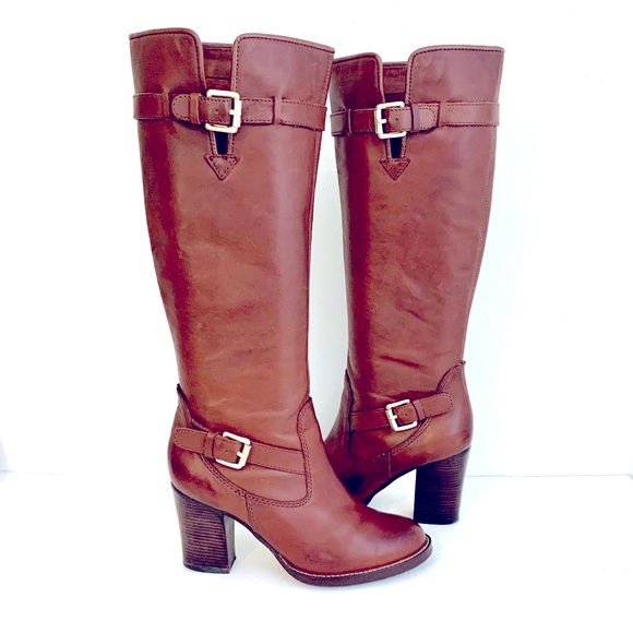 Michael Kors Shoes - Michael Kors Leather Riding Boots Brown Size 7 Good Condition